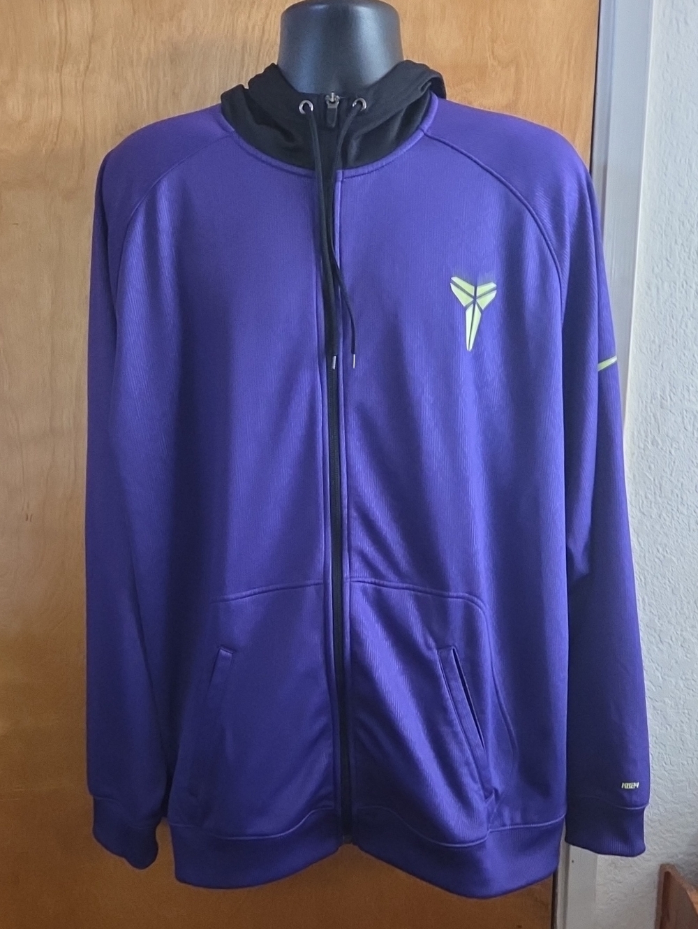 Nike Kobe Bryant Mamba KB24 Purple Therma-Fit Full Zip Hoodie size 3XL